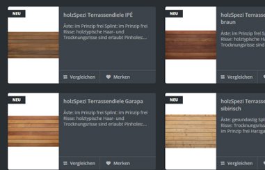 holzSpezi Terrassendielen im Shop eingebunden holzSpezi Terrassendielen im Shop eingebunden